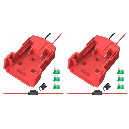 2Sets Durable Plastic Power Connector Adapter for DIY Battery Charging