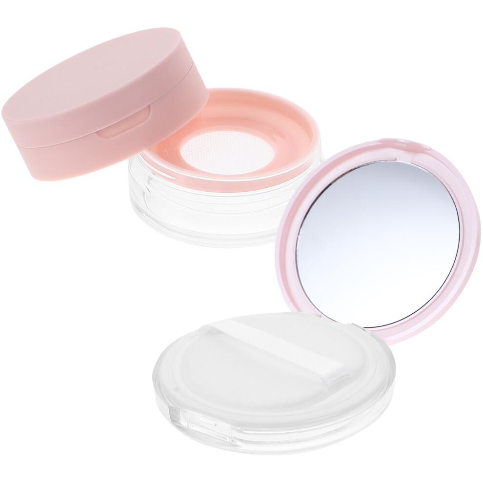 Happyyami 2 Pcs Lid Even Powder Application Travel .00X7.00x3.80cm Pink
