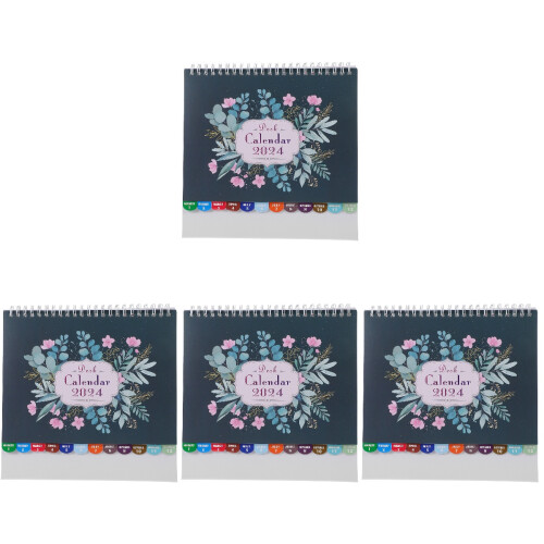 4Pcs Multi Color Paper Small Calendar Desktop Decorative Office Use