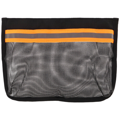 Black Adhesive Boat Gear Mesh Bag Reflective Durable Storage Pouch