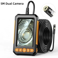 (5M Dual Camera) Industrial Endoscope Camera 1080P HD 4.3'' Screen Borescope Inspection Camera