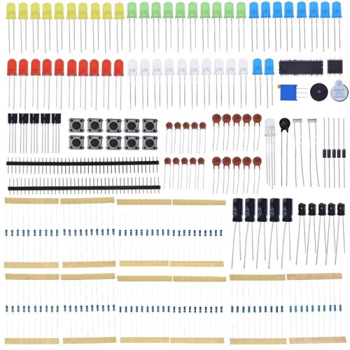 830Hole LED Buzzer Capacitor Resistor Basic Starter Kit Electronic Component