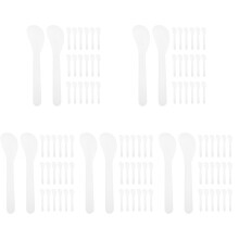 250Pcs White Plastic Skin Care Spatulas for Home Use Face Mask Makeup