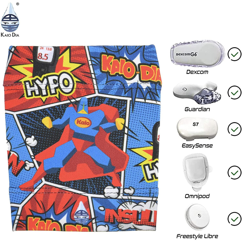Kaio-Dia Dia-Band Kids, Armband For Cgm Freestyle Libre, Medtronic, Dexcom Or Omnipod - Comfortable And Reusable Diabetic Armband For Glucose Sensor.