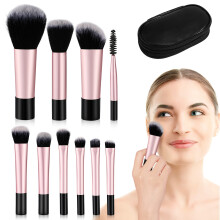 10 Pcs Make Up Makeup Brush Set Miss 10.50x2.60x2.60cm Black