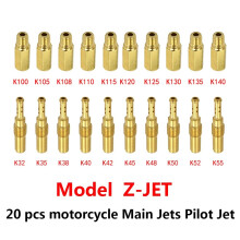 20pcs/Pack Motorcycle Carburetor Main & Slow Pilot Jets for PWK, PWM, CVK Models