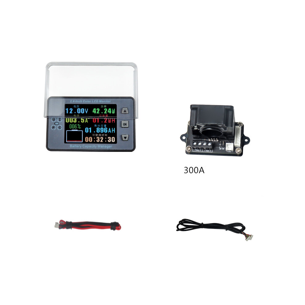 (300A) 2.4-Inch Voltage Current Capacity Meter Battery Gauge 8V~100V 320997760696
