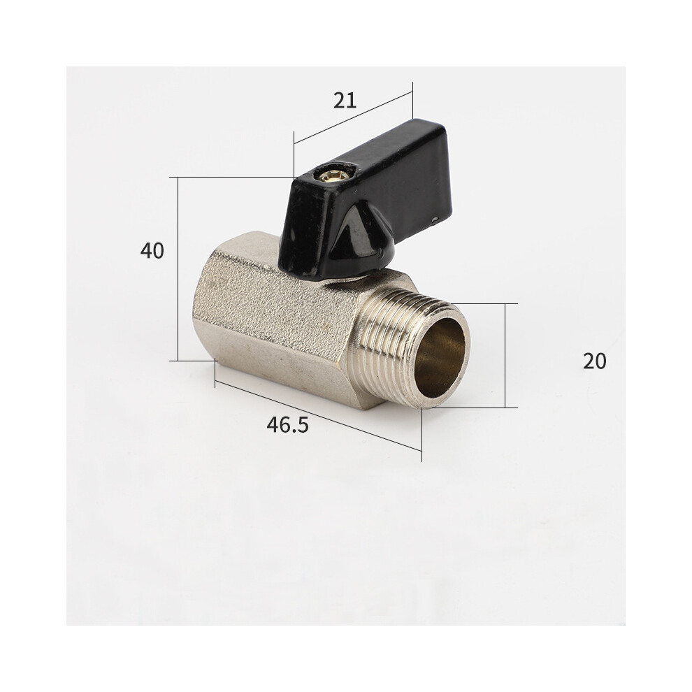 (A-1/2 Ball Valve) 2Pcs Unique New Corrosion Resistant Mini Copper Ball Valve Switching Copper Valve 320997760719