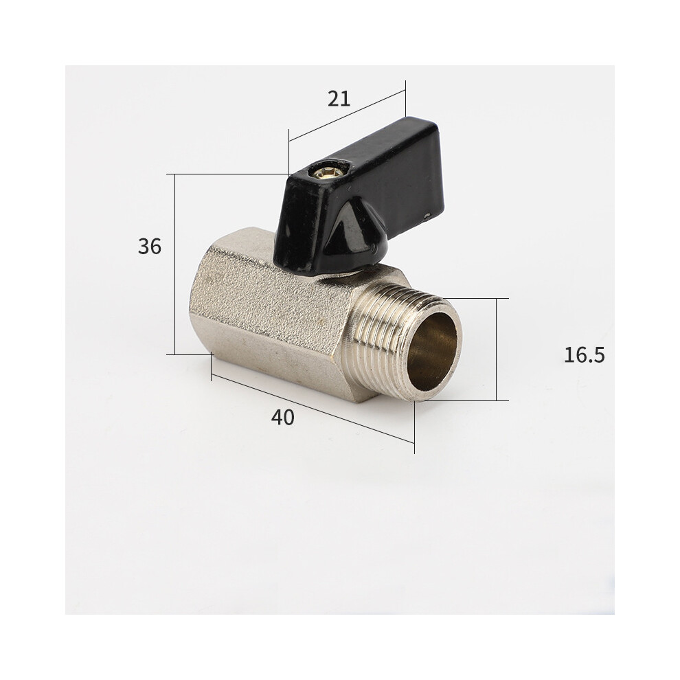 (E-3/8 Ball Valve) 2Pcs Unique New Corrosion Resistant Mini Copper Ball Valve Switching Copper Valve 320997760757
