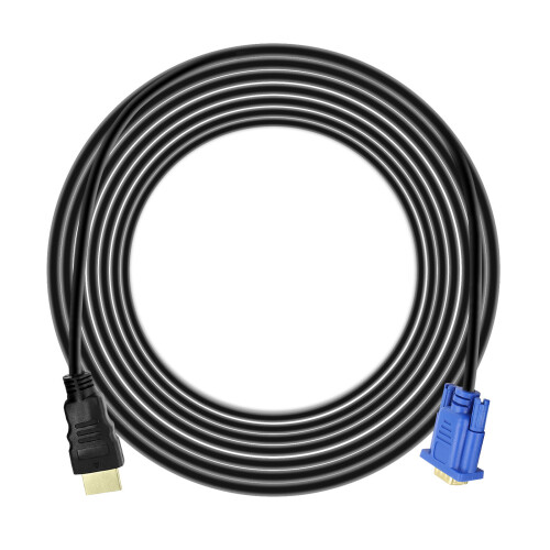 Black to Vga Converter Cable with High-Speed Data Transfer