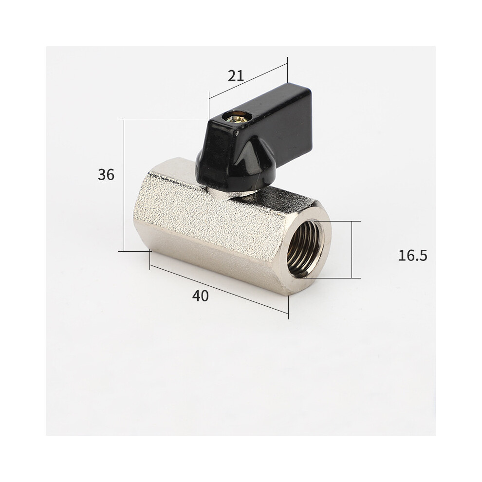(F-3/8 Ball Valve) 2Pcs Unique New Corrosion Resistant Mini Copper Ball Valve Switching Copper Valve 320997760764