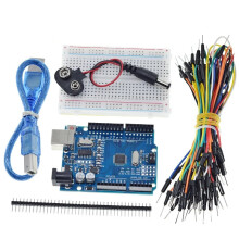 UNO R3 Getting Started Learning DIY Kit 400 Hole Breadboard Jumper R3 With Cables