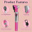 Fiber Optic Pink Mini Otoscope Ear Healthy Tool for Home use with Extra Replaceable LED Light 2
