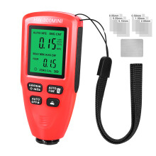 (Red) Car Paint Coating Thickness Gauge Electroplate Metal Coating Thickness Tester Meter