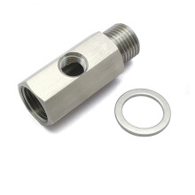 1PCS M16*1.5 To 1/8 NPT Oil Pressure Adapter Fitting Swap Gauge Sensor Adapter
