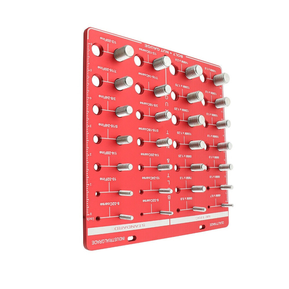 Nut And Bolt Thread Checker 28 Thread Identifier Gauge Inch And Metric Screw 320997762782