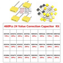 460PCS DIY 102J-105J 63V-100V Capacitors With Sturdy Case Electronic Accessories