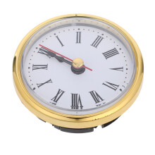 1Set Gold Iron Clock Face with Roman Numbers Quartz Movement for Home