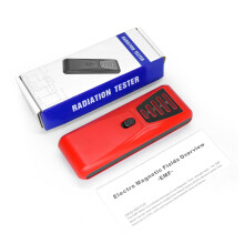 (Red) EMF Meter 5 Lights LED Magnetic Field Detector Electromagnetic Radiation Tester