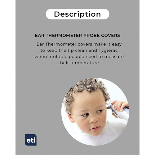 Probe Covers for Digital Ear Thermometer - Pack of 40 Replaceable Protective Hygiene Caps 1