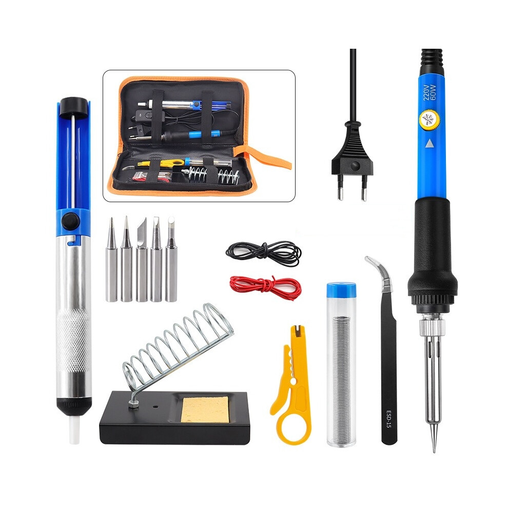 (Eu) 60W Adjustable Temperature Soldering Iron Kit | Electronics Welding Tools 115295287620