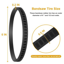 (6PCS) 2/4/6 Pack Bandsaw Rubber Tires Replacement 650721-00 Compatible for Dewalt DWM120