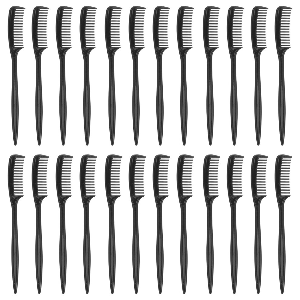 Vaguelly Unisex Black 100Pcs Compact Plastic Eyelash Separator And Brow Grooming Comb