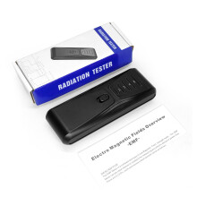 (Black) EMF Meter 5 Lights LED Magnetic Field Detector Electromagnetic Radiation Tester