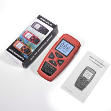 (Red) Wood/Bamboo/Paper Digital Moisture Tester with Large LCD Display