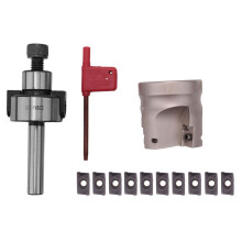C12 FMB22 + 400R Rechter Winkel Schulter Stirn FräSer 50Mm + 10 StüCke APMT1604 Wende Platten mit SchlüSsel für FräS Werkzeug
