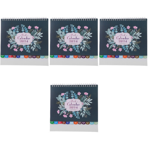 4Pcs Multi Color Paper Small Calendar Desktop Decorative Office Use 1
