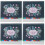 4Pcs Multi Color Paper Small Calendar Desktop Decorative Office Use 4