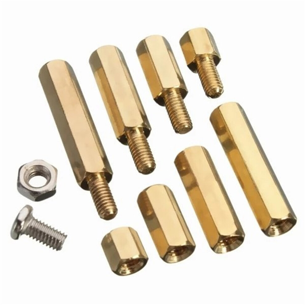 120Pcs M3 Copper Brass Pillar Standoffs, Hex Nut Pcb Spacers & Screws 110691751669