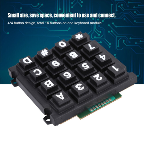 16-Key 4x4 Push Button Keypad for MCU - Large External Keypad Module