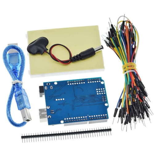 UNO R3 Getting Started Learning DIY Kit 400 Hole Breadboard Jumper R3 With Cables 1