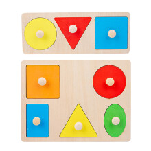 2Sets Vormpuzzel Peuter Vroege Educatie Kleurrijk Speelkado