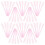 100Pcs Portable Pink Mini Lash Comb Eyelash Brow Separator Makeup Tool 1