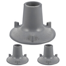 3Pcs Durable Grey Rubber Foot Caps for Shower Chair and Toilet Bench
