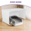 1Set Waterproof White Cat Litter Box Protection Splash Guard Enclosure 6