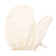 Beige Raw Silk Massagehandschoenen Elastische Pols Ayurvedisch