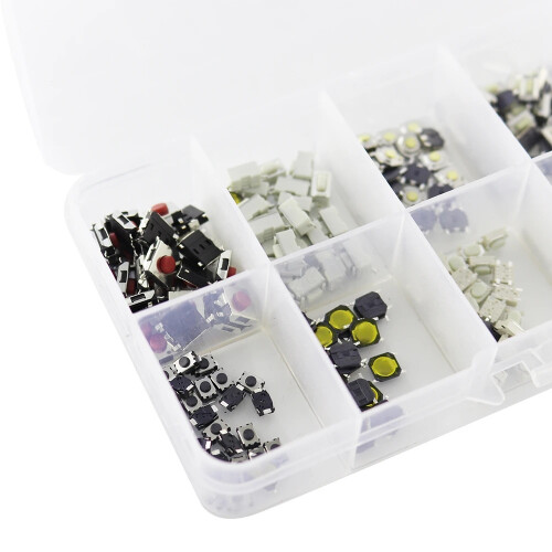 100PCS Micro Momentary Tactile Switch Kit - 10 Types of Push Button Switches 2