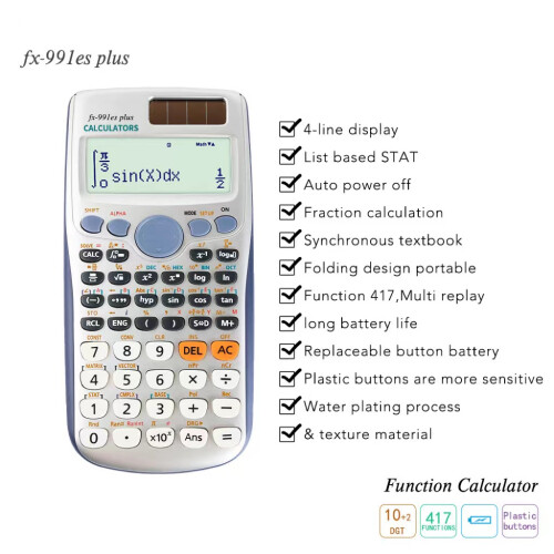 For FX-991ES Plus 1st Edit Functional Scientific 10+2Digit Calculator Student 1