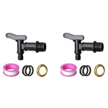 2pcs 3/4in Water Butt Tap Plastic Snap-Fit Hosepipe Rain Water Butts BSP Thread Water Tap with Brass Nut