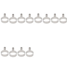 12 Pcs Egg Frying Rings Stainless Steel Omelette Model Pancake Rings Circle Round Fried Poach Mould with Handle S