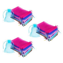 150 Pieces 4 By 6 Inch Organza Gift Bags Drawstring Jewelry Pouches Wedding Party Favor Bags (Multicolor)