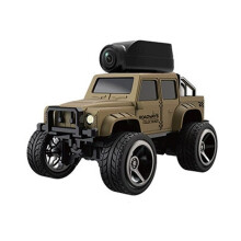 Voiture Télécommandée FPV 1:64 avec 4 Roues Motrices, Caméra, Application WiFi, Tout-Terrain, Format, Jouet Interactif Portable pour Enfants et