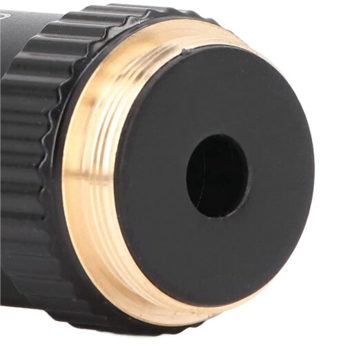 10x Biological Microscope Lens,195 Achromatic Black Objective Lens 100X Oil High Power Objective Interface 20.2mm Thread