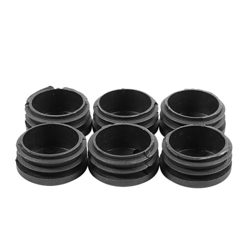 30Pcs Plastic Blanking End Cap Pipe Tube Insert Plug Cover 40mm Black 1