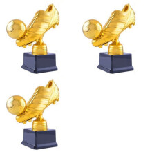 3X European Football Golden Boot Award Trophy Football Match Excellent Player Award Football Shoe Award Souvenirs 23cm
