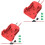 2Sets Durable Plastic Power Connector Adapter for DIY Battery Charging 2